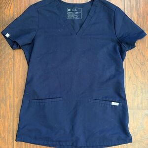 Figs Deep Blue Medical Scrub Top